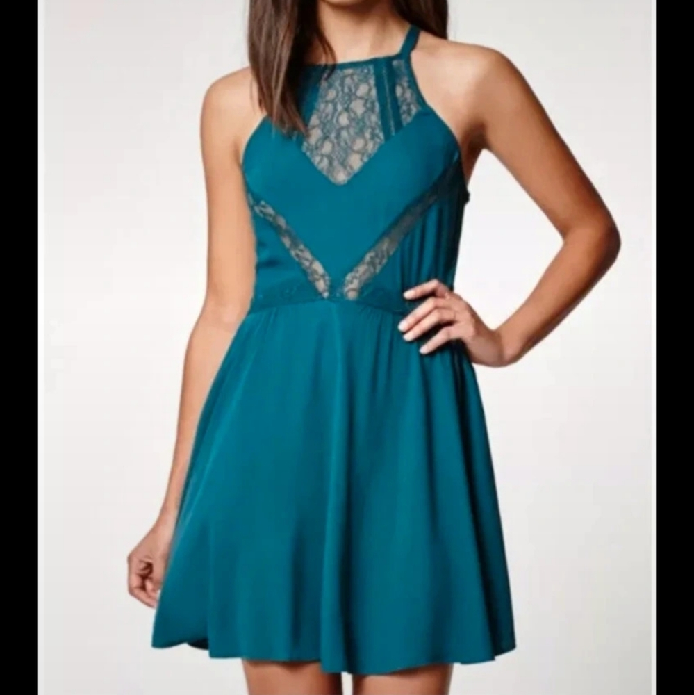 Kylie and Kendall lace cutout dress